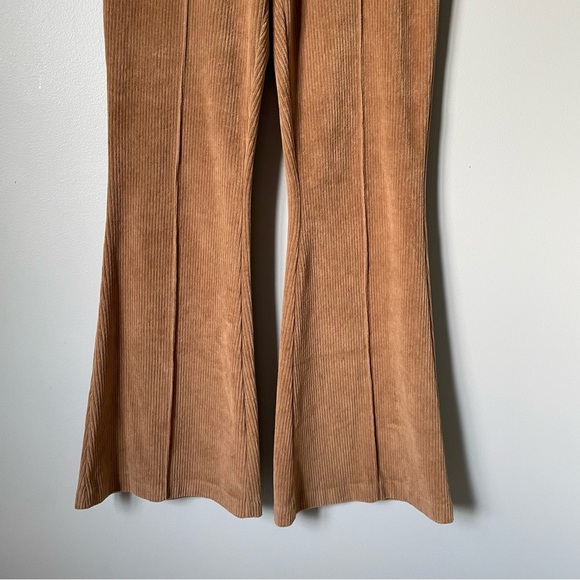 Aerie Groove-On Rib Velour Flare Pant Dark Tan Size Small - Picture 6 of 10